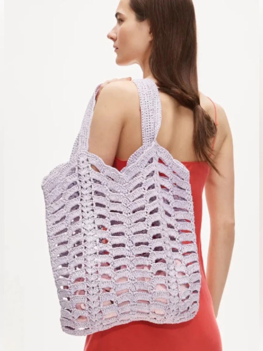 NWT J Crew Handwoven Straw Tote Bag (Lavender)